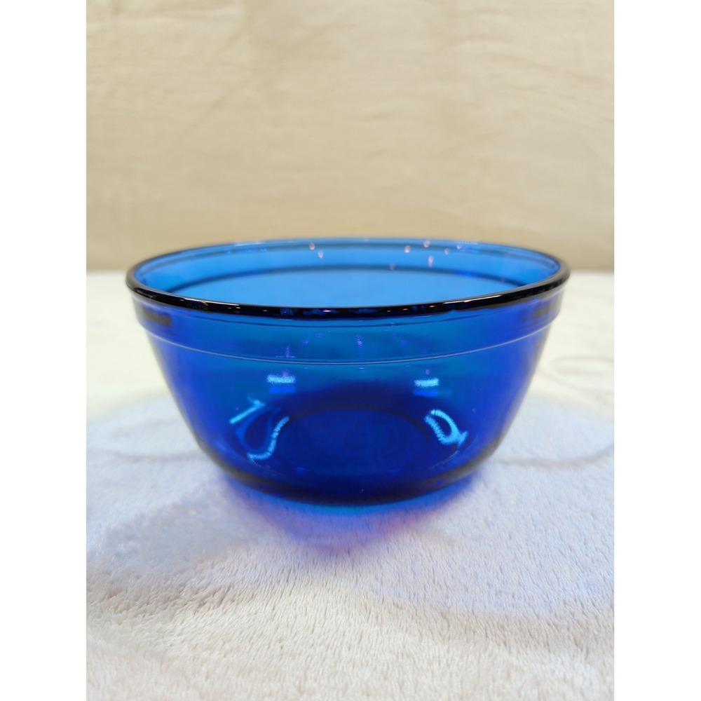 Anchor Hocking Cobalt Blue Glass Mixing Bowls 1.5 Qt Set of 4 Made in USA - Picture 5 of 8